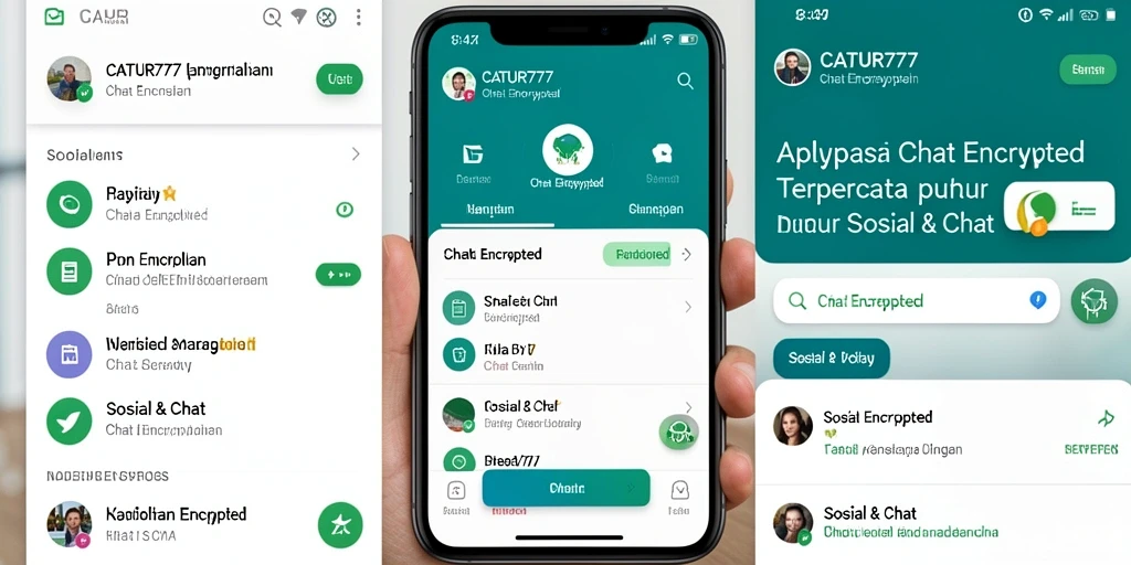 Antarmuka CATUR777 yang menarik dan fungsional untuk Chat Encrypted.
