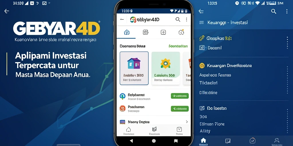 Antarmuka GEBYAR4D yang modern dan fungsional untuk investasi.
