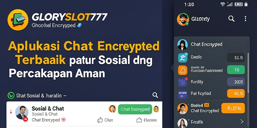 Tampilan antarmuka GLORYSLOT777 dengan fitur Chat Encrypted yang modern.