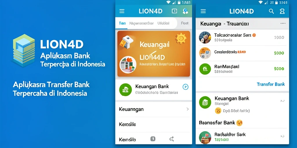 Antarmuka pengguna LION4D yang memudahkan transfer bank.