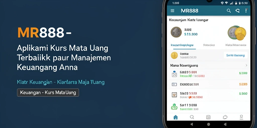 Antarmuka pengguna MR888 yang menampilkan konversi mata uang secara langsung.