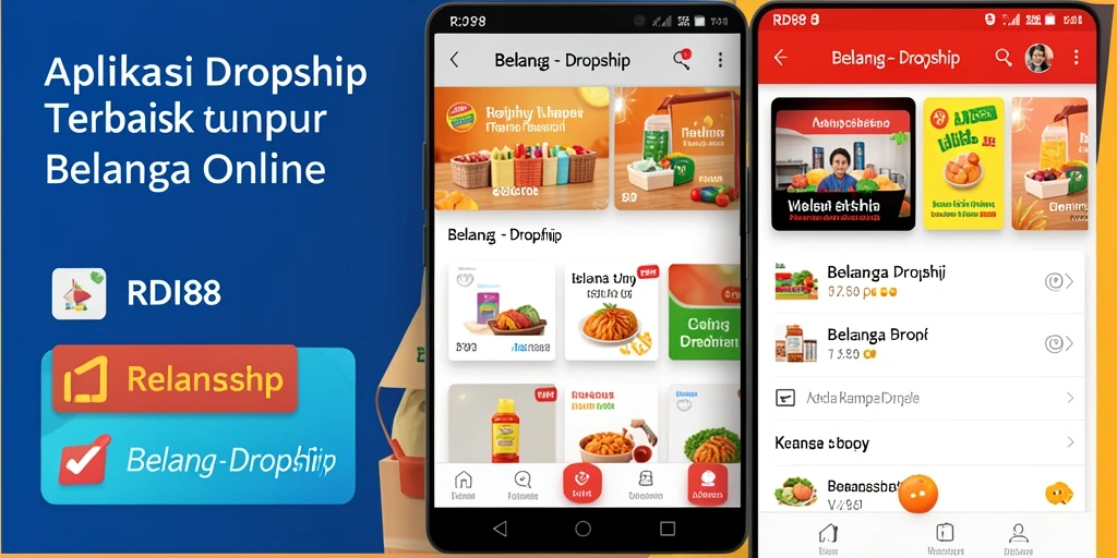 Tampilan antarmuka pengguna aplikasi RDI88 yang intuitif untuk dropshipping.