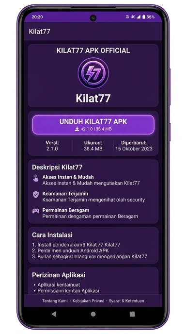 Panduan Unduh dan Instal APK kilat77 untuk Android